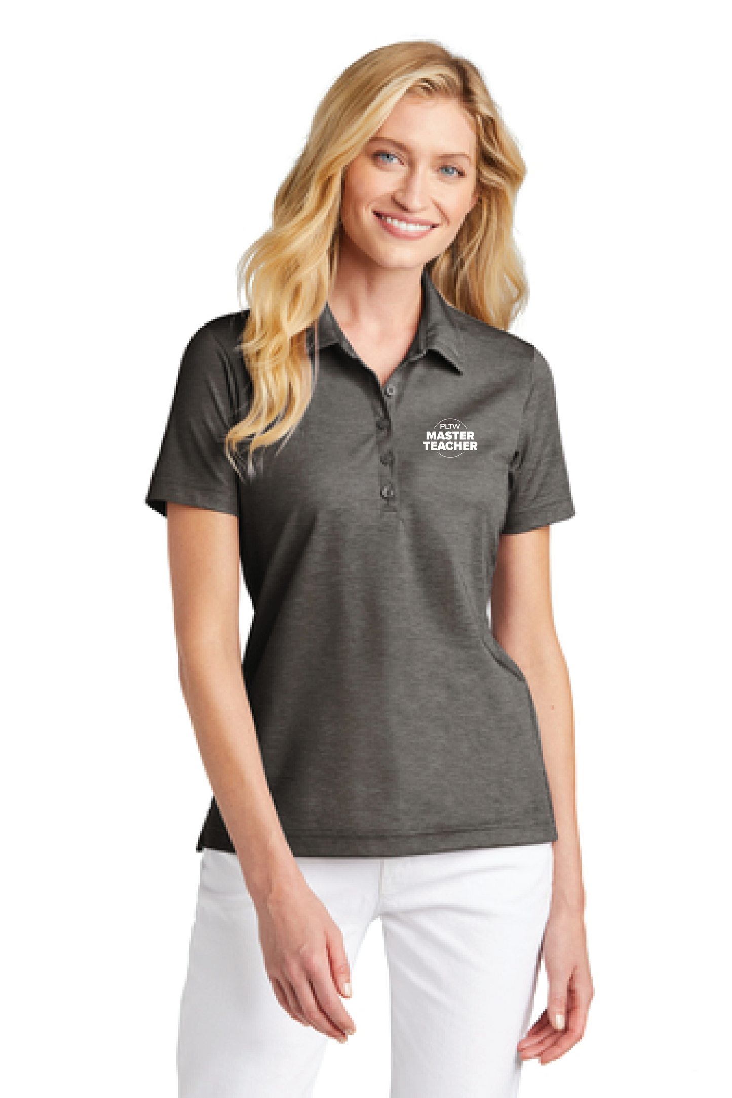 43379 Master Teacher TravisMathew Ladies Oceanside Heather Polo